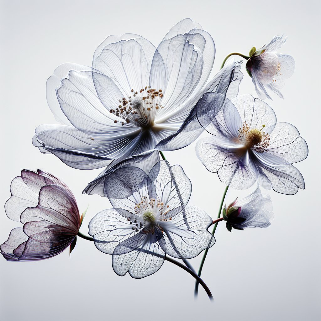 Picture of Transparent Flowers note